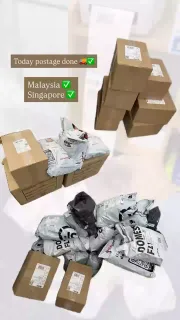 Customer order being packed and shipped