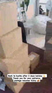 Customer order being packed and shipped