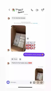 Customer order being packed and shipped