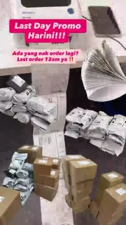 Customer order being packed and shipped