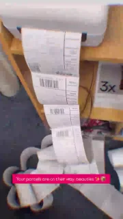 Customer order being packed and shipped