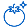 White tomato technology icon