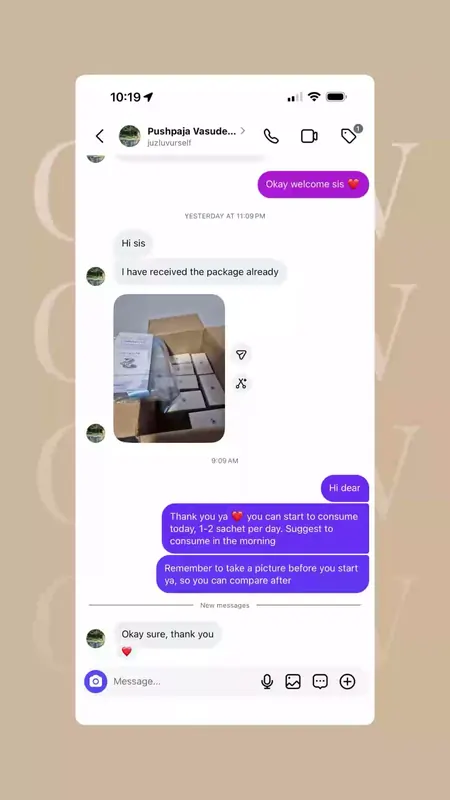 Customer order being packed and shipped