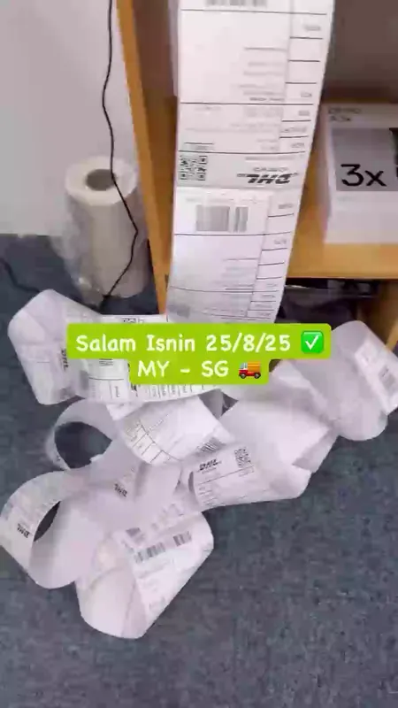 Customer order being packed and shipped