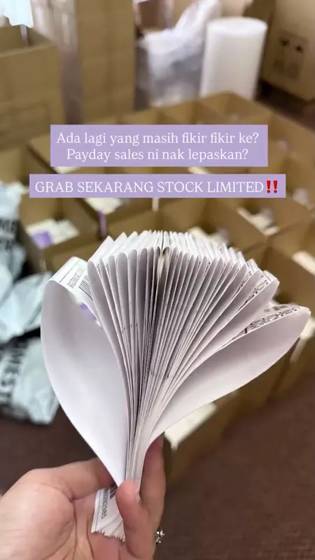 Customer order being packed and shipped