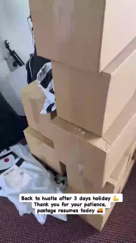 Customer order being packed and shipped