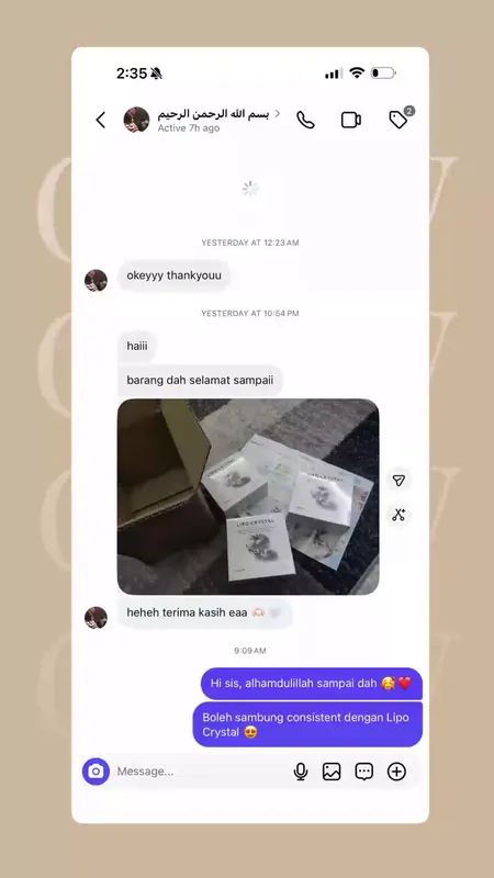 Customer order being packed and shipped