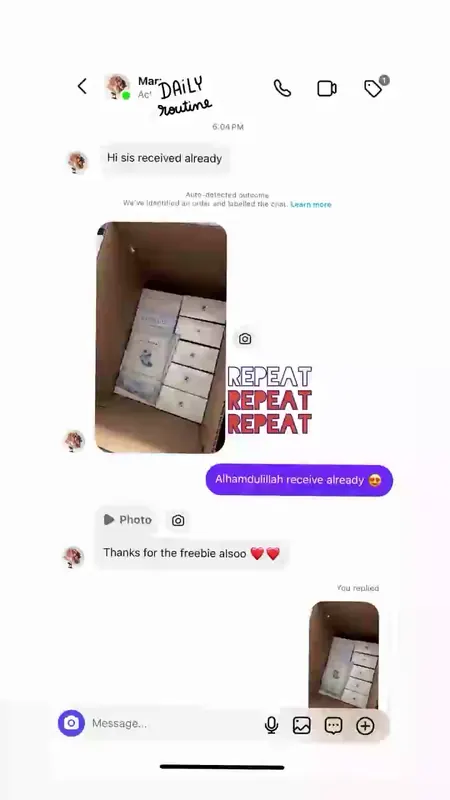 Customer order being packed and shipped