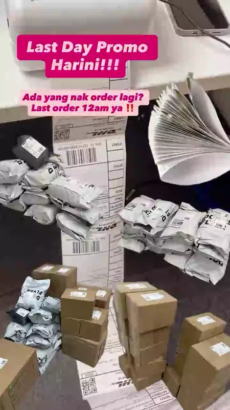 Customer order being packed and shipped