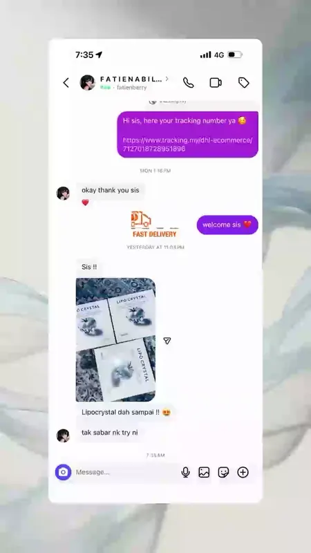 Customer order being packed and shipped
