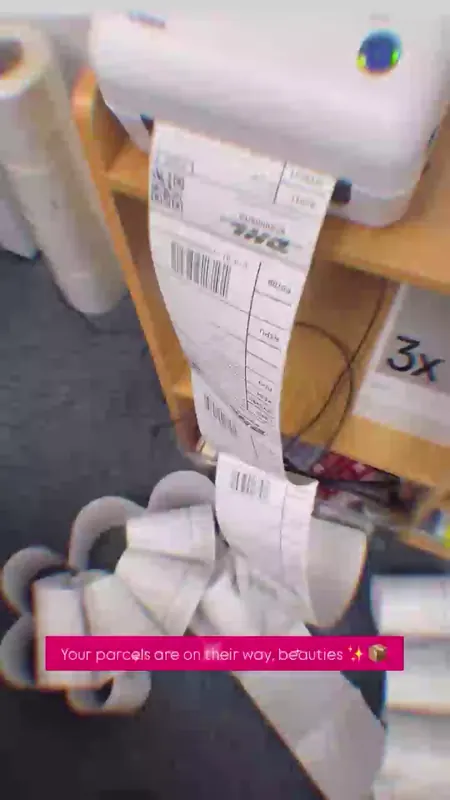 Customer order being packed and shipped