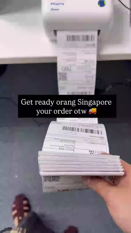 Customer order being packed and shipped