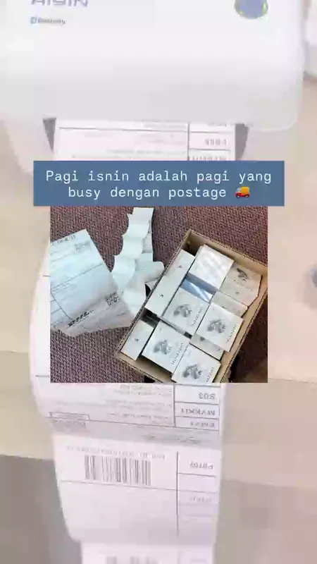 Customer order being packed and shipped