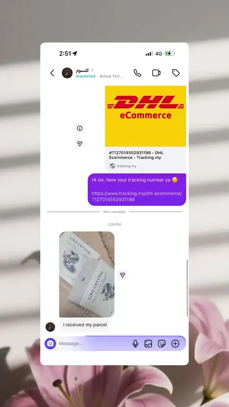 Customer order being packed and shipped
